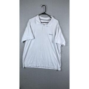 Columbia Polo Shirt Mens XL White Omni-Shade Golf Performance UPF Sun Protection